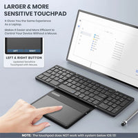 Portable Wireless Foldable Keyboard with Trackpad (for Android Tablets & Phones)