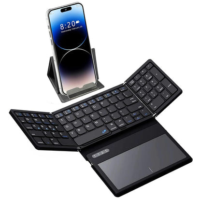 Portable Wireless Foldable Keyboard with Trackpad (for Android Tablets & Phones)